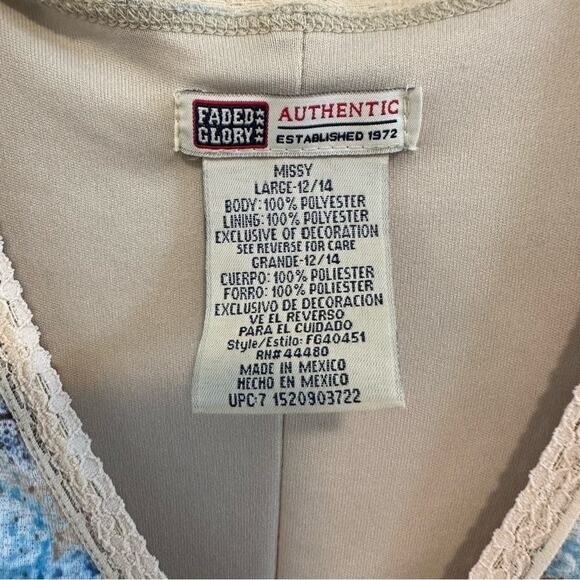 Faded Glory Vintage 90s Mesh Floral Dress - Picture 2 of 4